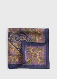 Paul Stuart Silk Paisley Pocket Square, thumbnail 1