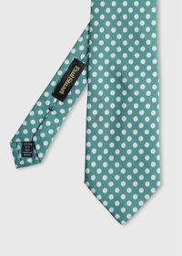 Paul Stuart Printed Silk & Cotton Polka Dot Tie, thumbnail 1