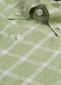 Paul Stuart Linen Windowpane Sport Shirt, thumbnail 2