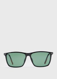 Paul Stuart ZEGNA Shiny Black Sunglasses, thumbnail 1