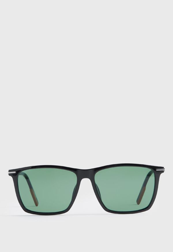 Paul Stuart ZEGNA Shiny Black Sunglasses, image 1
