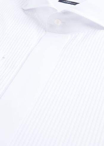 Paul Stuart Tonal Stripe Bib Front Tuxedo Shirt