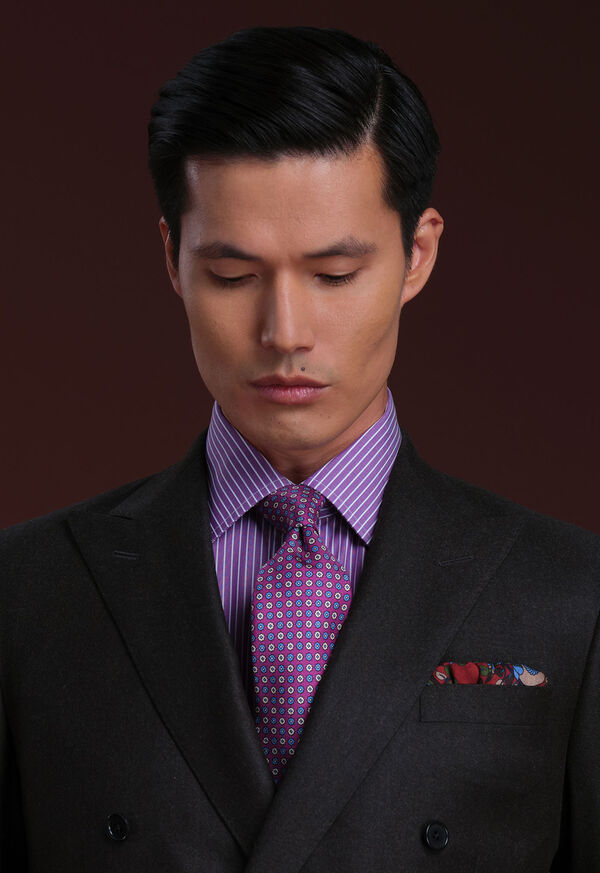 Paul Stuart Purple Chalk Stripe Dress Shirt, image 3