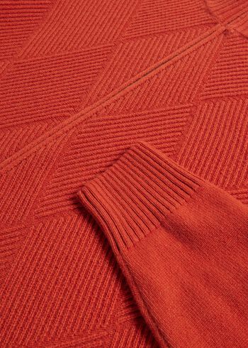 Paul Stuart Wool and Cashmere Zip Jacquard Cardigan