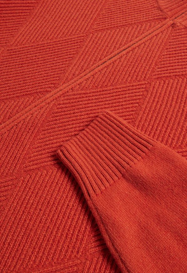 Paul Stuart Wool and Cashmere Zip Jacquard Cardigan, image 2