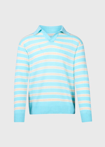 Paul Stuart Cashmere Stripe Johnny Collar