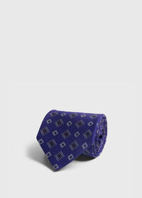 Paul Stuart Printed Silk Square Medallion Tie, thumbnail 1