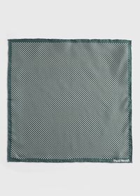 Paul Stuart Printed Silk Houndstooth Pocket Square, thumbnail 2