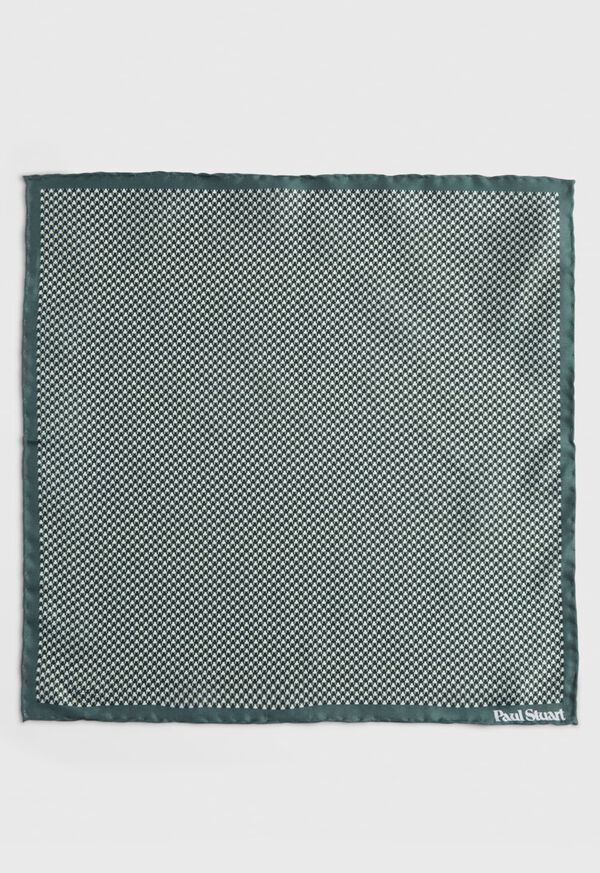 Paul Stuart Printed Silk Houndstooth Pocket Square, image 2