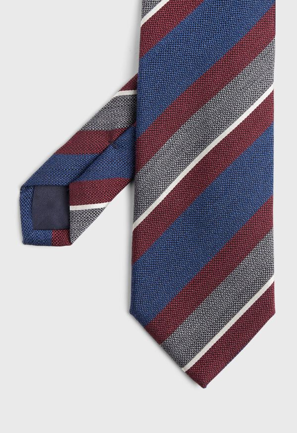 Paul Stuart Multi Colored Textured Stripe Tie, image 1