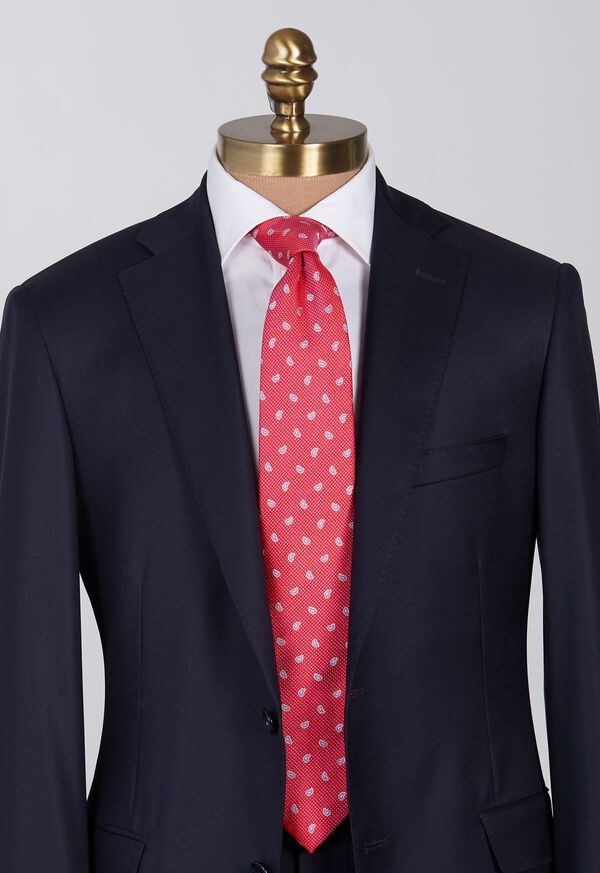 Paul Stuart Woven Silk Jacquard Tossed Pine Tie, image 2