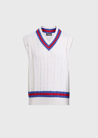 Paul Stuart Cotton & Cashmere Cable Knit Vest, thumbnail 1