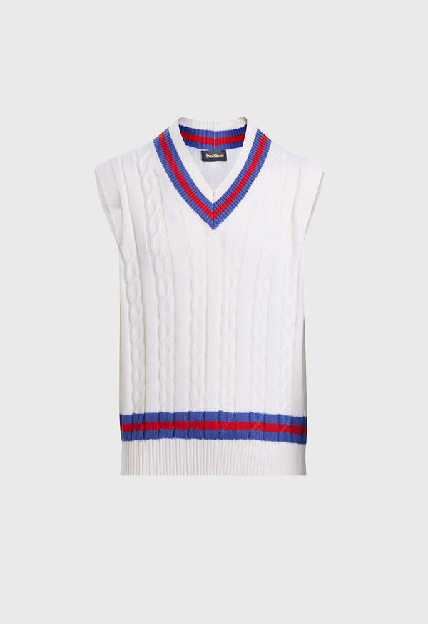 Paul Stuart Cotton & Cashmere Cable Knit Vest, image 1