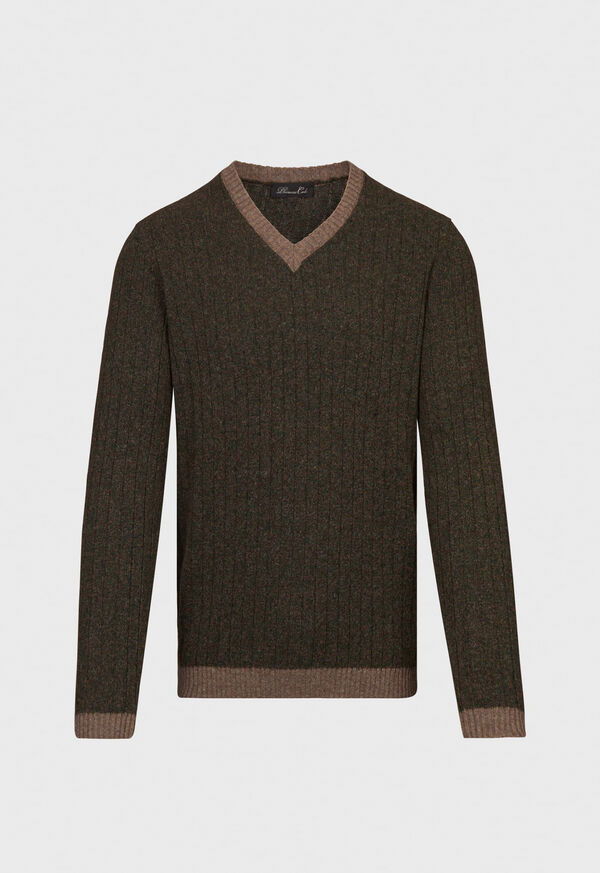 Paul Stuart Ribbed V-Neck Sweater, image 1