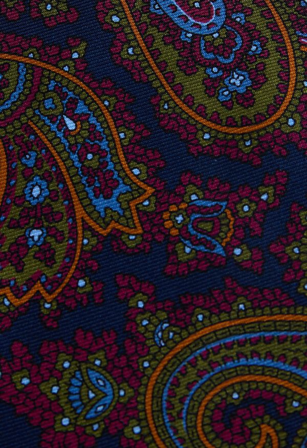 Paul Stuart Ornate Paisley Print Silk Ascot, image 3
