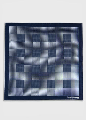 Paul Stuart Glen Plaid Silk Pocket Square