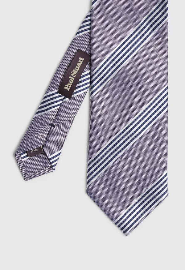 Paul Stuart Silk and Linen Stripe Tie, image 1