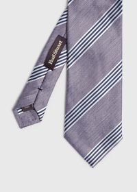 Paul Stuart Silk and Linen Stripe Tie, thumbnail 1