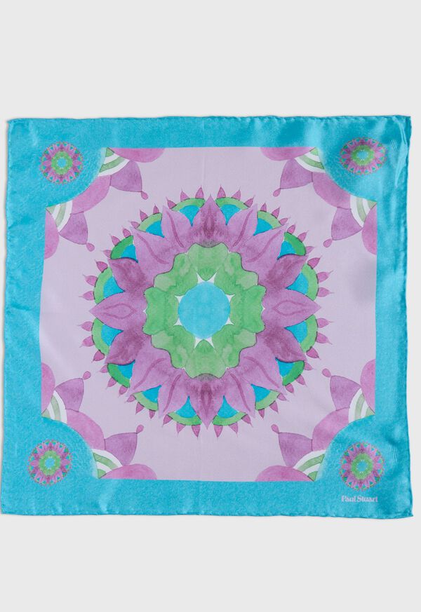 Paul Stuart Printed Silk Sunburst Pocket Square, image 2