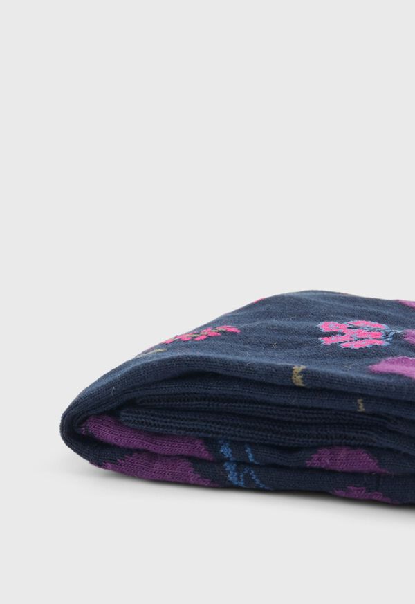 Paul Stuart Cotton Blend Motif Floral Sock, image 2