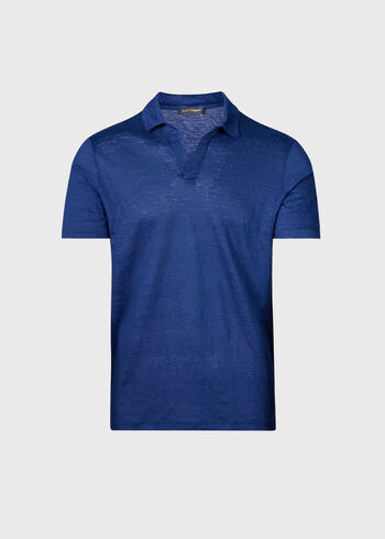 Paul Stuart Linen Jersey Johnny Collar Polo