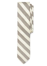 Paul Stuart Woven Silk Grenadine Stripe Tie, thumbnail 1