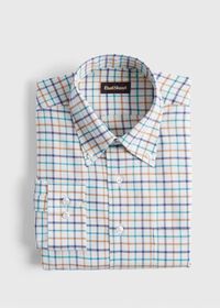 Paul Stuart Flannel Three Color Check Sport Shirt, thumbnail 1