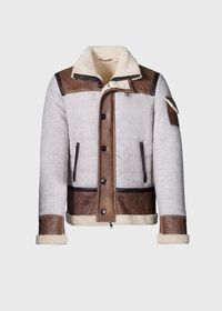 Paul Stuart Quilted Jacket with Suede & Shearling, thumbnail 1
