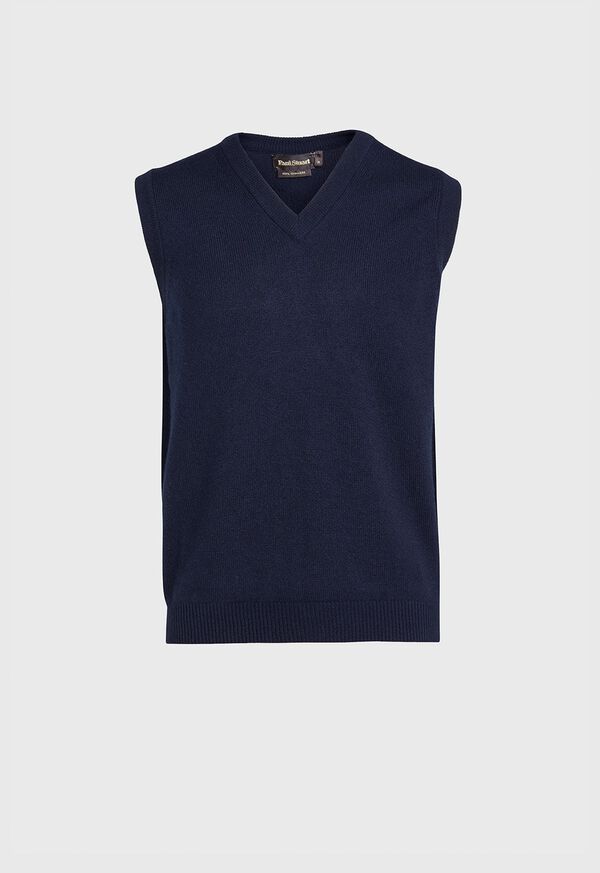 Paul Stuart Cashmere Double Ply Slip Over Vest, image 1