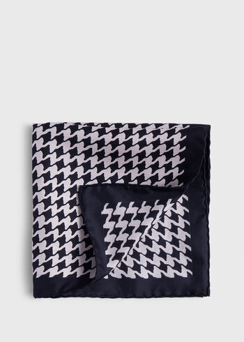 Paul Stuart Houndstooth Silk Pocket Square
