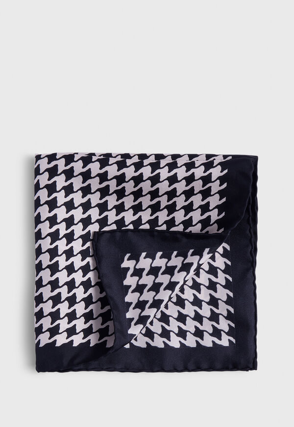 Paul Stuart Houndstooth Silk Pocket Square, image 1