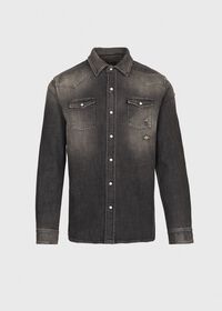 Paul Stuart Damage Wash Denim Shirt, thumbnail 1