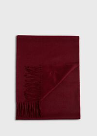 Paul Stuart Cashmere Solid Color Scarf with Embroidered Logo, thumbnail 11