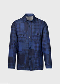 Paul Stuart Patchwork Printed Linen Shirt Jacket, thumbnail 1