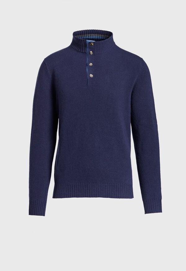 Paul Stuart Button Mock Neck Sweater, image 2