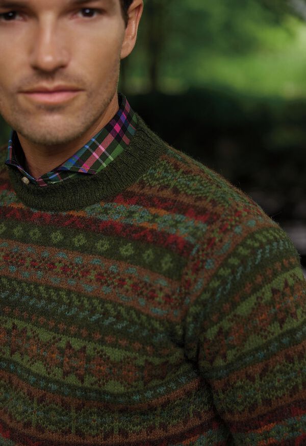 Paul Stuart Printed Plaid Brushed Cotton Shirt, image 2