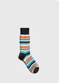 Paul Stuart Cotton Blend Multi-Stripe Sock, thumbnail 1