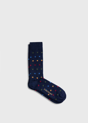 Paul Stuart Chunky Colorful Dot Sock