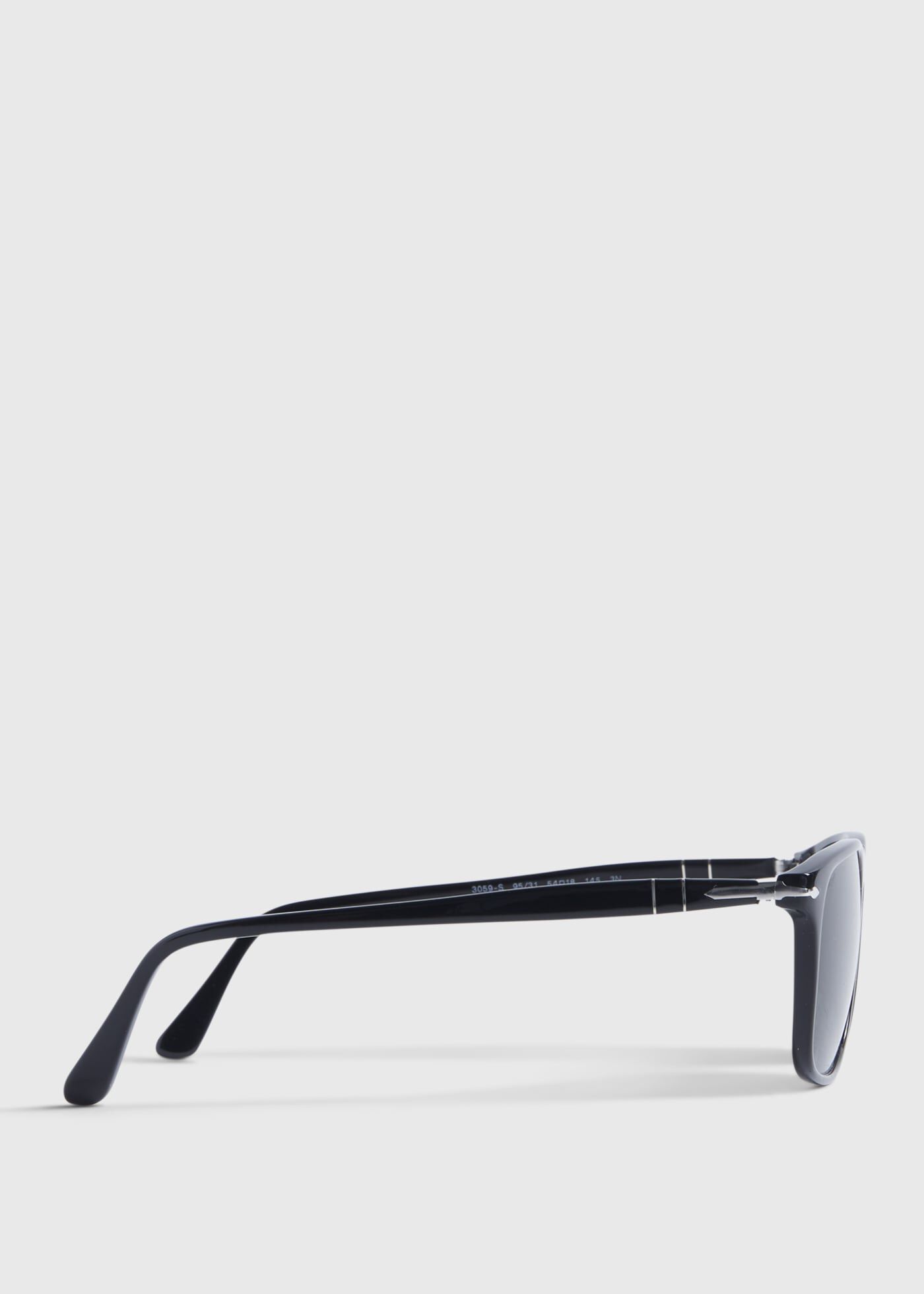 Persol Black Sunglasses with Green Lens