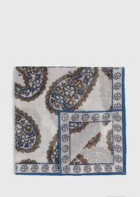 Paul Stuart Silk Blend Large Paisley Pocket Square, thumbnail 1