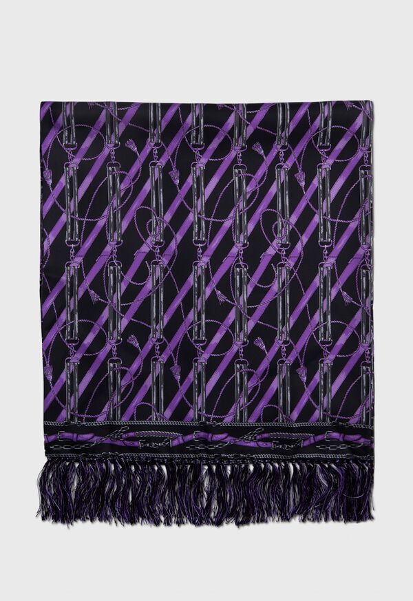 Paul Stuart Printed Silk Tubular Scarf, image 2