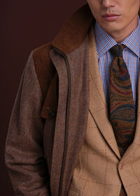 Paul Stuart Tweed Hunting Jacket with Suede Trim, thumbnail 7