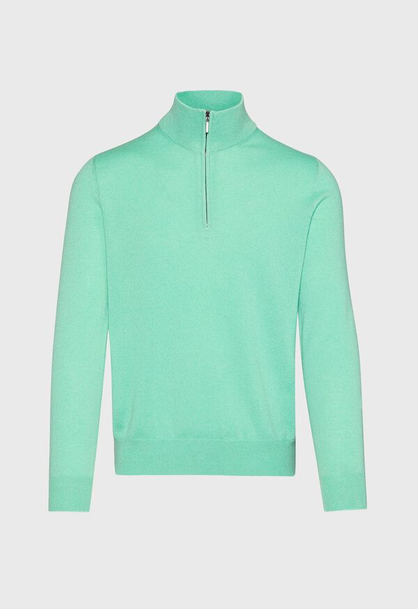 Paul Stuart Cashmere 1/4 Zip Mock Neck Sweater, image 1