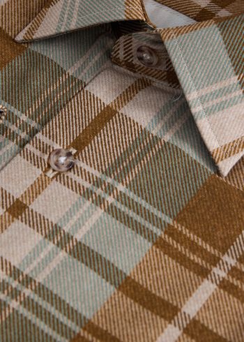 Paul Stuart Printed Plaid Sport Shirt