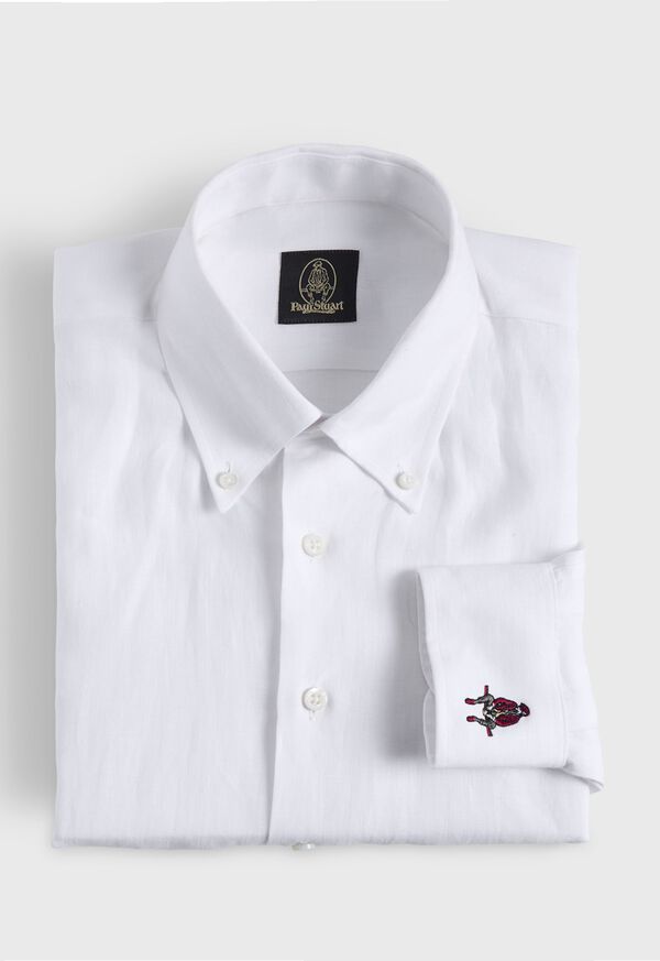 Paul Stuart Linen Logo Sport Shirt, image 1