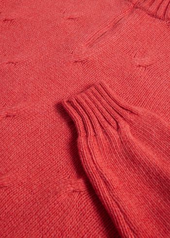 Paul Stuart Cable Cashmere Quarter Zip Sweater