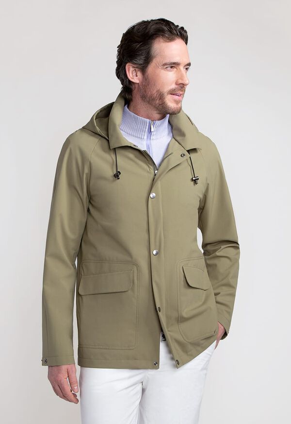 Paul Stuart Snap Front Hooded Raincoat, image 2