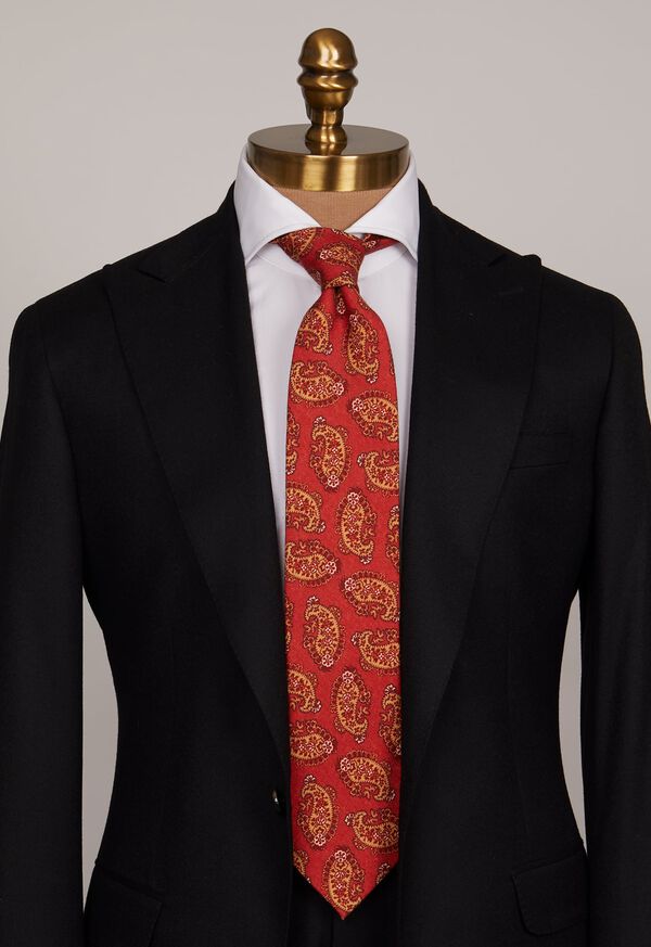 Coral Paisley Tie