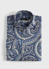 Paul Stuart Printed Paisley Linen Sport Shirt, thumbnail 1