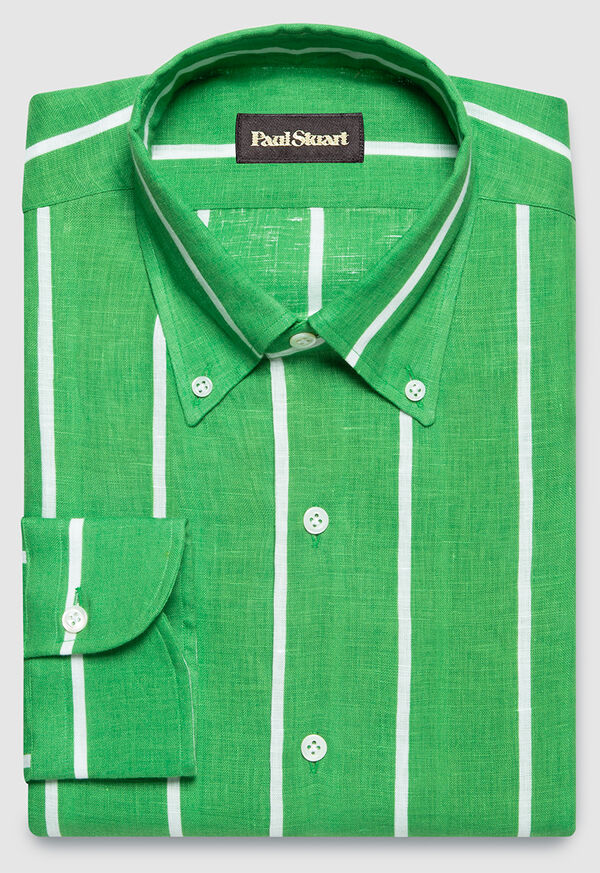 Paul Stuart Linen Striped Sport Shirt, image 1